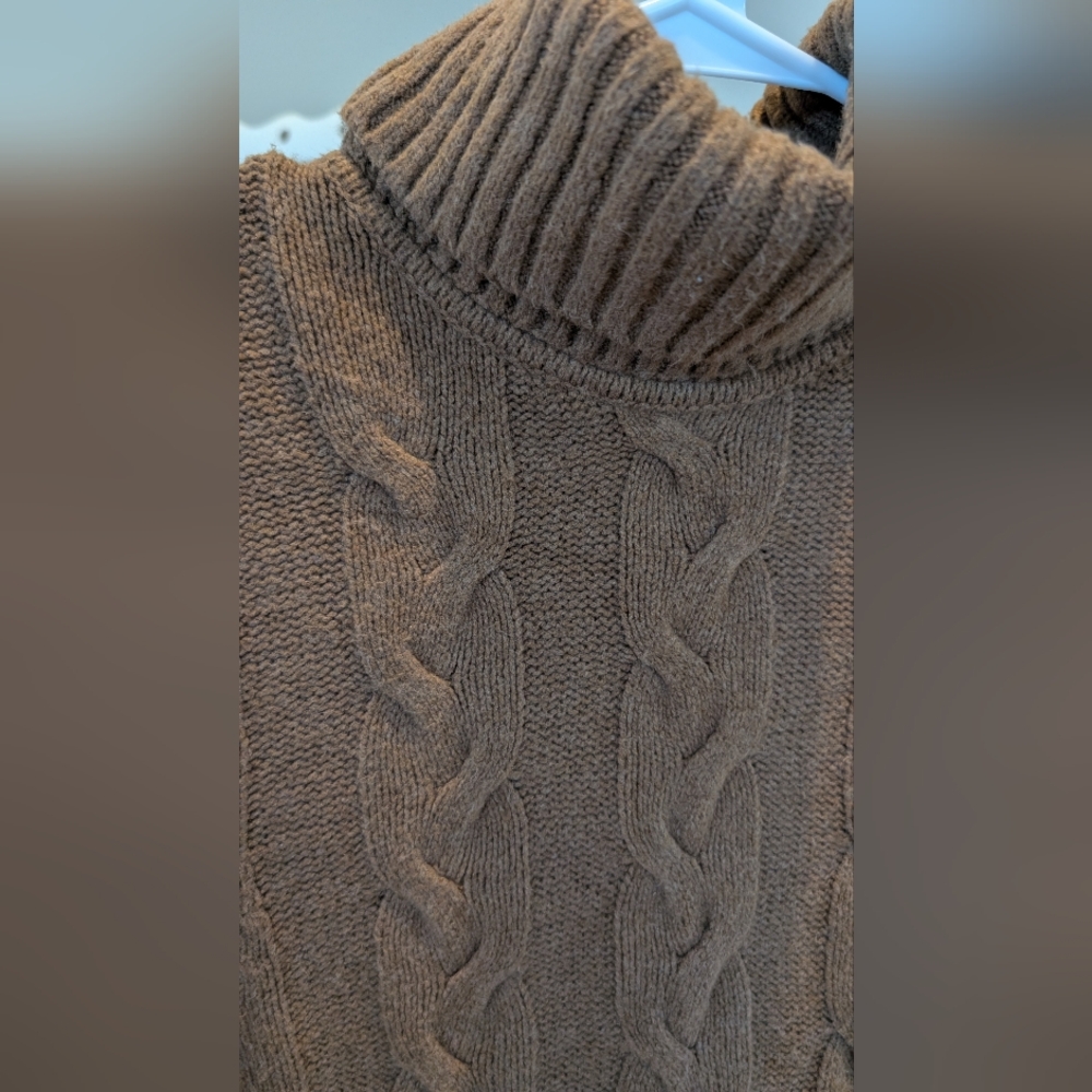 GAP Brown Sleeveless Turtleneck Sweater - Picture 2 of 6
